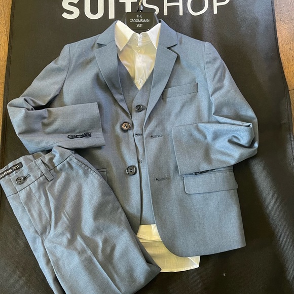 The Suitshop Ring Bearer Suit Light blue - Picture 2 of 4